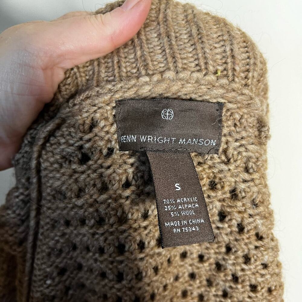 FWM Fenn Wright Manson Wool Alpaca Blend Knit Cardigan Long Sweater Jacket Small - Picture 6 of 6